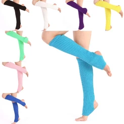 Meias Femininas De Perna De Malha Aquecedor De Bota Capa Corporal Para Ginásio Fitness Dança Ballet Exercício