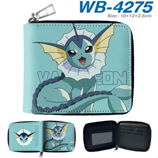 Pokemon Vaporeon Flareon 3D Full Color Cartoon Student Short Casual Card Holder Carteira De Menino E Menina Porta Moedas