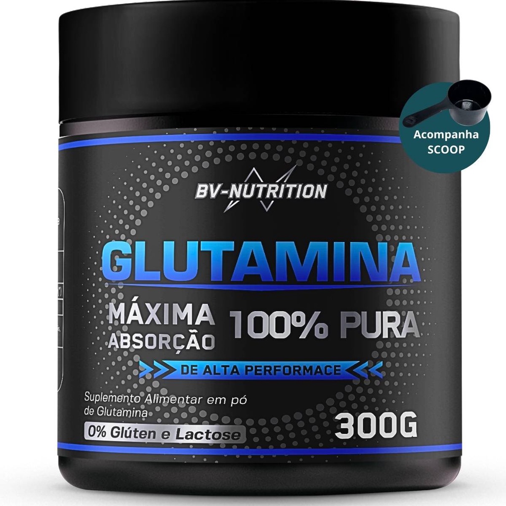Glutamina Em Pó 100% Pura 300G - BV Nutrition