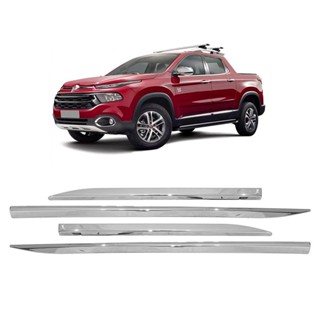 Aplique Cromado friso lateral da porta Fiat Toro 2017 a 2022