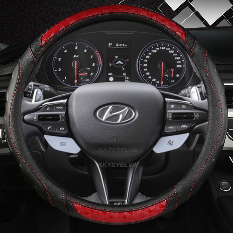 Capa De Volante Do Carro Para Hyundai i40 i30 i20 i10 ix35 ix25 Tucson Acento Elantra Santa Fe Creta Solaris Kona Acessó