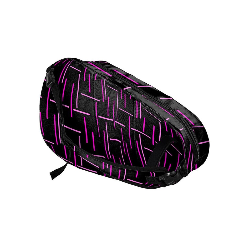 Raqueteira de Beach Tennis BT114 Preta e Rosa - Teisen