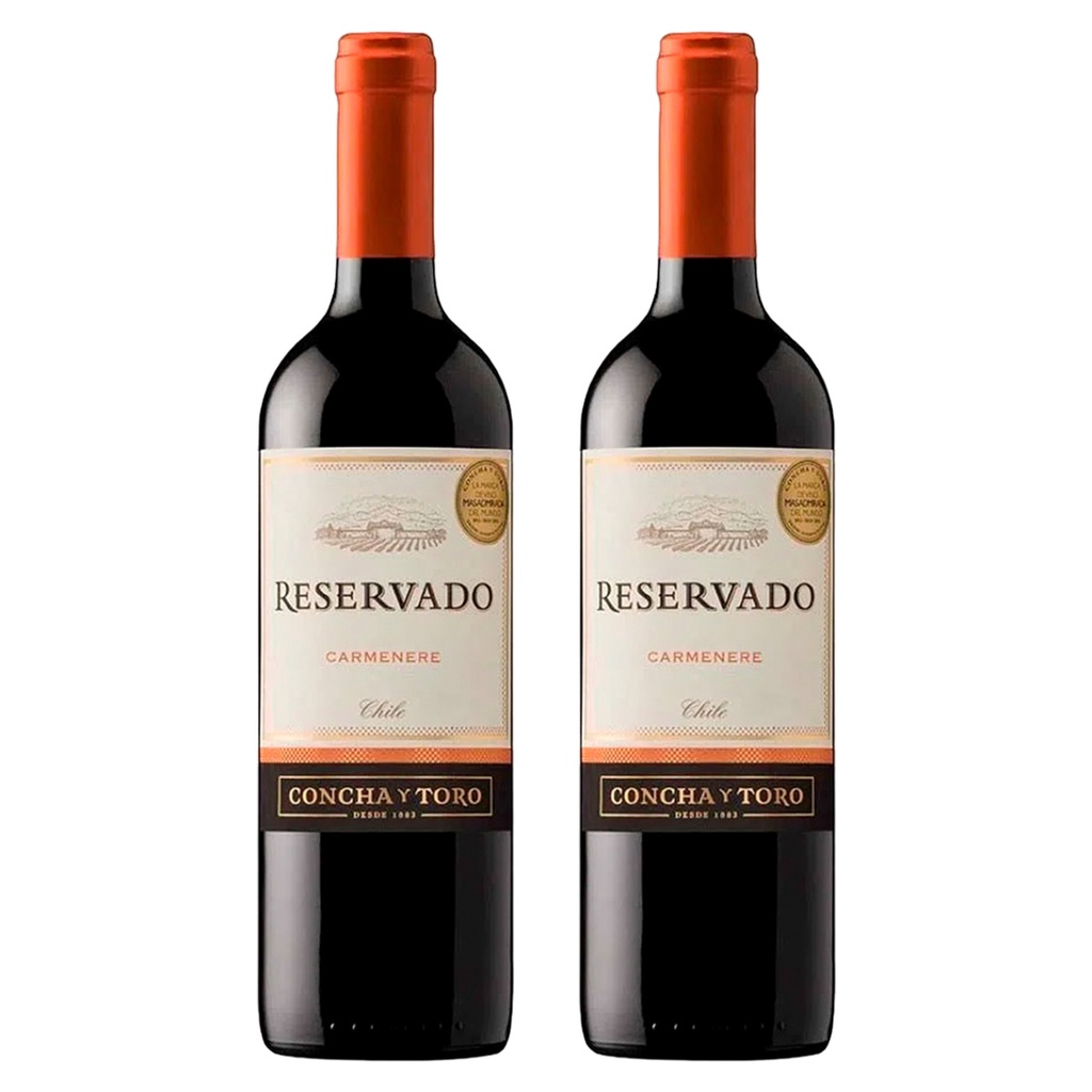 Kit 2 Vinhos Concha Y Toro Reservado Carmenere 750ML