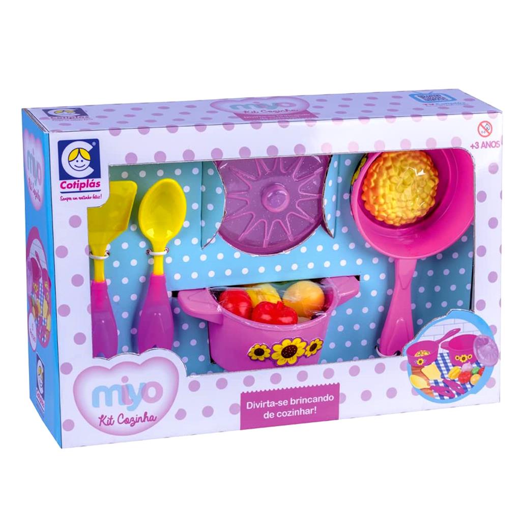 Cozinha Infantil Kit Miyo 12 Pecas Panelinha e Legumes - Cotiplas
