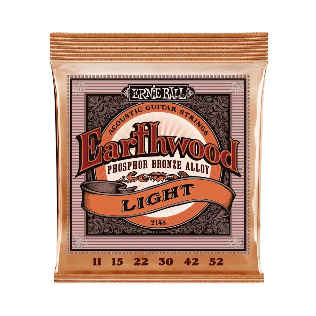 Encordoamento Violão Aço 011 Ernie Ball Earthwood Phosphor Bronze Tensão Leve