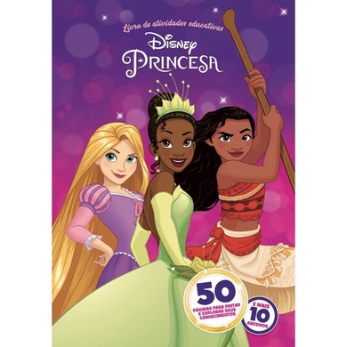 LIVRO PARA COLORIR 50 PÁGINAS EDUCATIVAS PRINCESAS DISNEY
