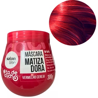 Máscara Matizadora Vermelho Cereja Salon Line 300g em Oferta na Shopee