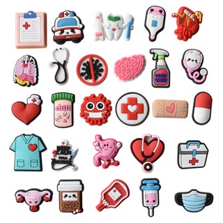 1pcs Encantos De Sapatos Bonitos Para Cross Cartoon Suporte Médico Padrão Acessórios De Decoração Fivela