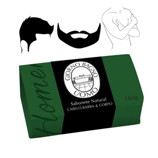 Sabonete em Barra Natural Barba Corpo Giorno Uomo 180g