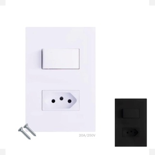 Interruptor + Tomada Simples 20a Fosco 4x2 Satin B.lux Recta em Oferta na Shopee