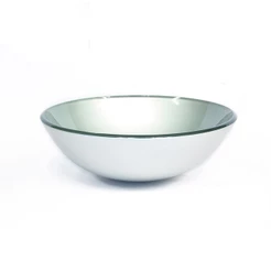 CUBA DE VIDRO REDONDA 31CM PRATA