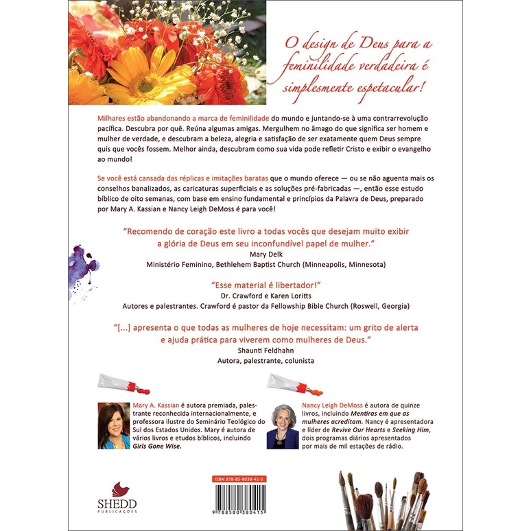 Detalhes do Kit 2 Livros Nancy Leigh DeMoss | Mulher e sua verdadeira feminilidade + Dez elementos da feminilidade