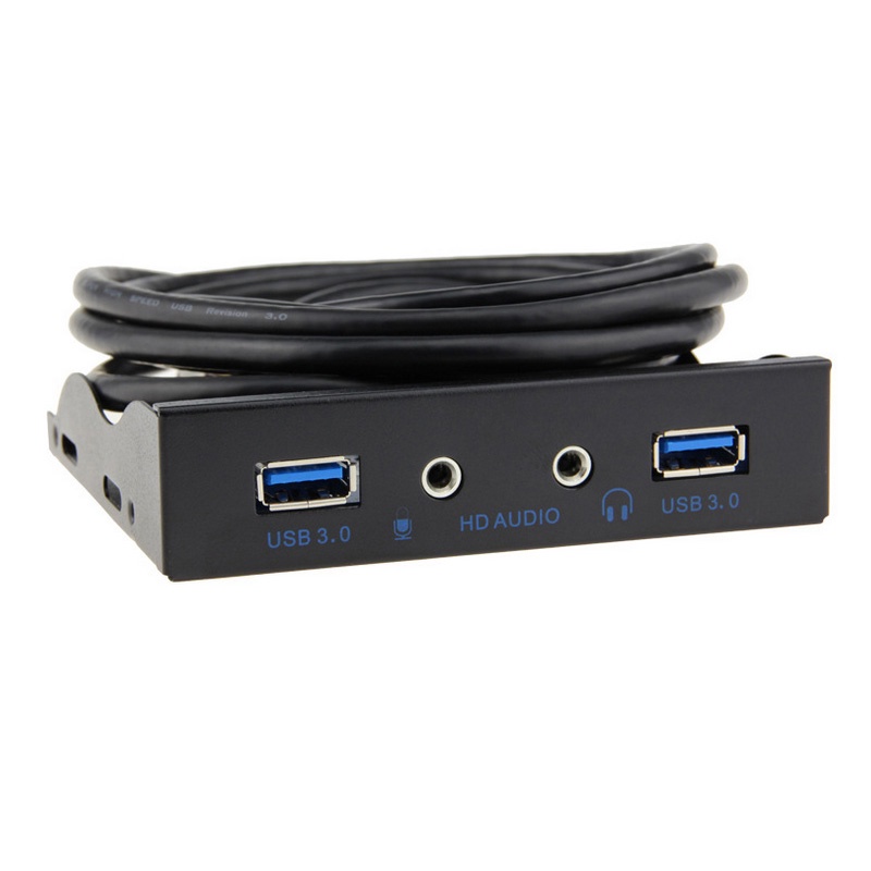 Divisor De Hub USB 3.0 De 2 Portas , Áudio HD , Entrada De Fone De Ouvido , Interface De Microfone , Adaptador De Suport