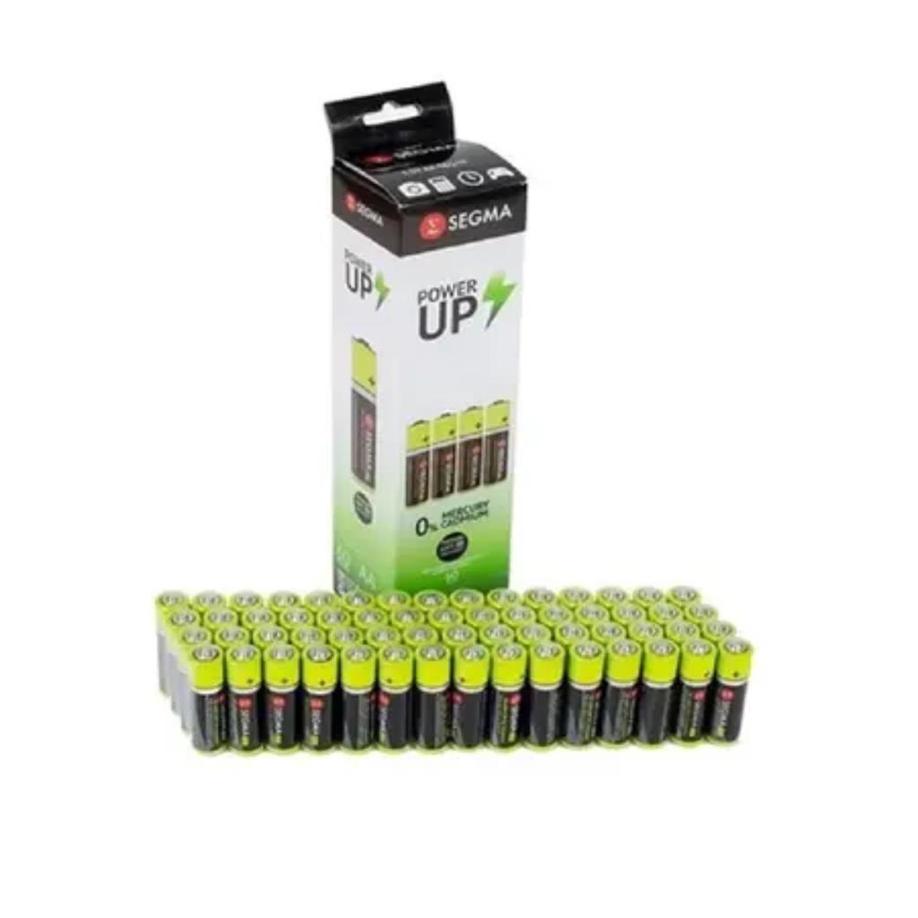 Pilha AAA Palito Segma Comum Zinco Kit com 60 Unidades