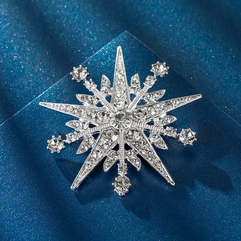 Broche de Floco de Neve / Alloy Inlaid Rhinestone Fashion Pin /Premium Brooch Cardigan Acessórios de Espartilho