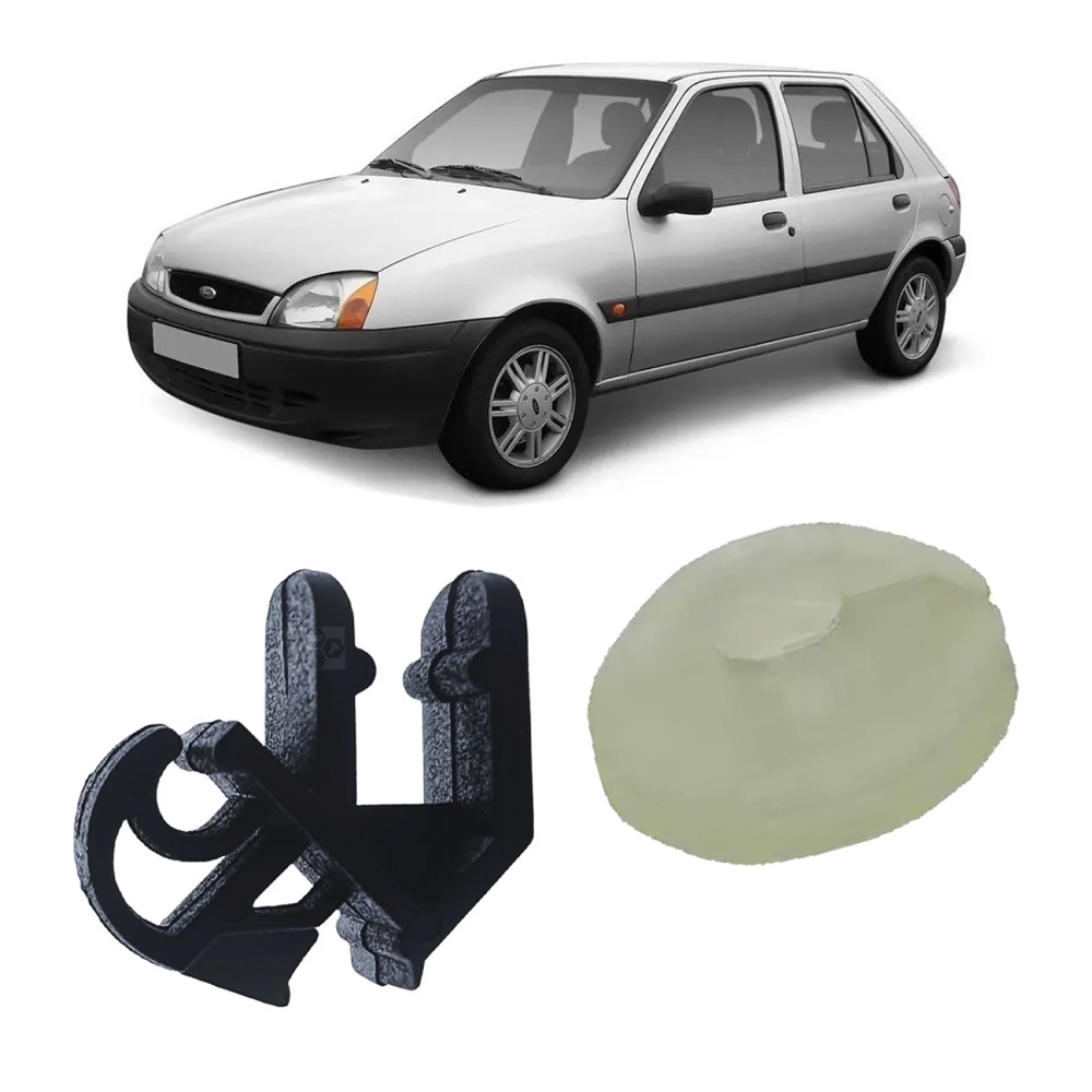 Kit Grampo Vareta Haste Capô Fiesta 96 97 98 99 00 01 02