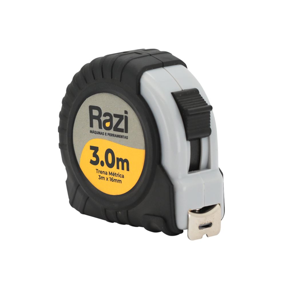 Trena Métrica Emborrachada 3M X 16MM c/ Trava Razi