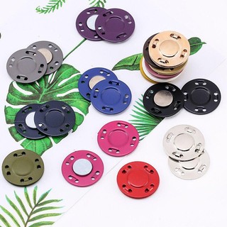 5 Pares Botões De Costura Metal Pedra Magnética Automática Colorida Magnéticos De Pressão Invisível Mala De Revestimento Fivela De Bricolagem