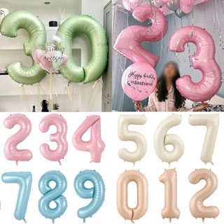 Balões De 40 Polegadas Baby Pink Blue Black Big Number 1-9 Digital Foil Helium Balls Adultos Kids Decorações Da Festa De Aniversário em Oferta na Shopee