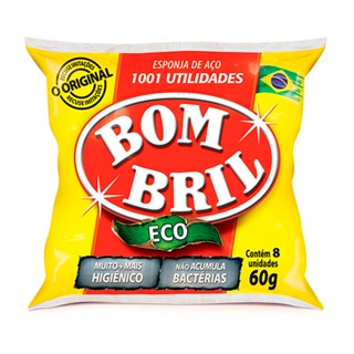 Esponja de lã de aço pacote com 8 unidades Bombril