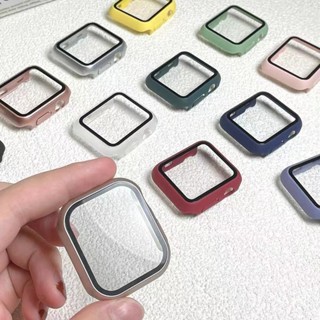 Vidro Temperado + Tampa Para Relógio Apple 8 44mm 40mm 42mm 38mm Caixa Protetora De Tela PC iWatch Série 7 6 5 4 3 se 41mm 45mm Ultra 49mm