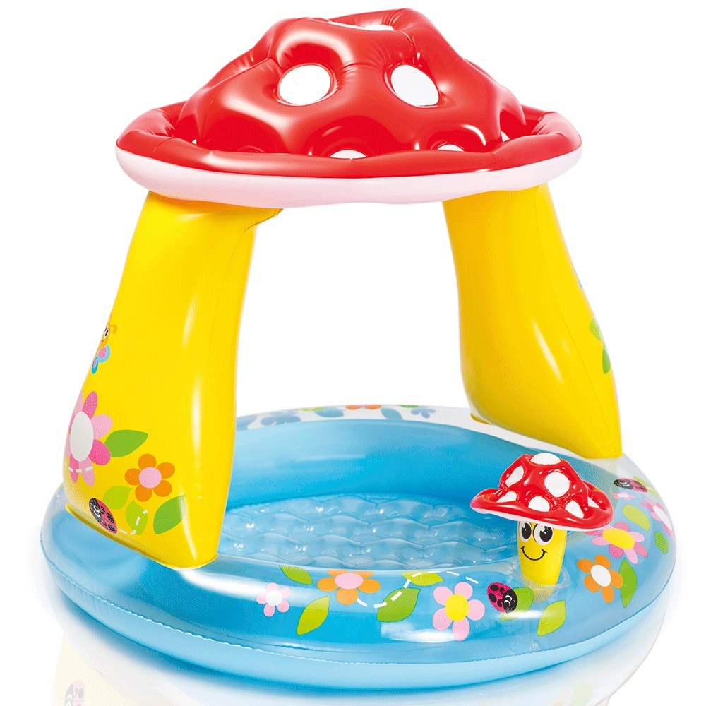 Piscina Infantil Inflável com Cobertura Cogumelo - Intex