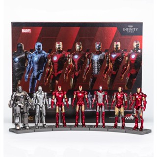 10cm Brinquedo ZD Homem De Ferro Mark 1 , 2 , 3-7 Vingador Toy Marvel 10o Aniversário Articulado Action Figure doll