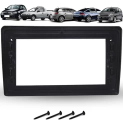 Moldura De Painel 2 Din 9" Polegadas Gm Vectra Corsa Meriva Montana Preto