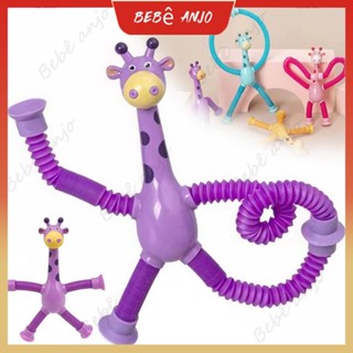 Tubo Retrátil De Sucção Girafa/puzzle Novidade De Descompressão Brinquedo/cartoon