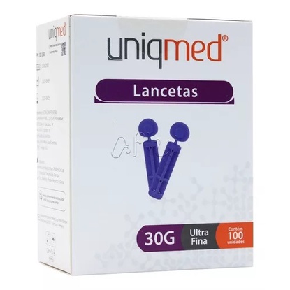 Lancetas para Lancetador 30G Ultra fina 100 unidades Uniqmed