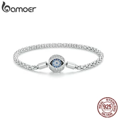 Bamoer 925 Sterling Silver Bracelet Pulseira De Prata Do Diabo Olho De Lâmpada Jóias De Moda Para Mulheres BSB141