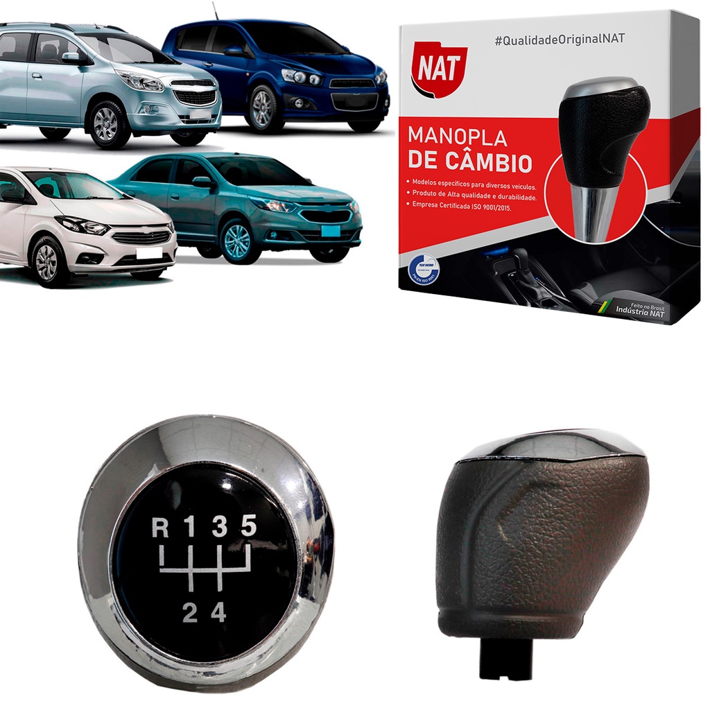 Manopla de Câmbio Onix Prisma Cobalt Spin Sonic 2013 À 2019 Tipo B em Oferta na Shopee