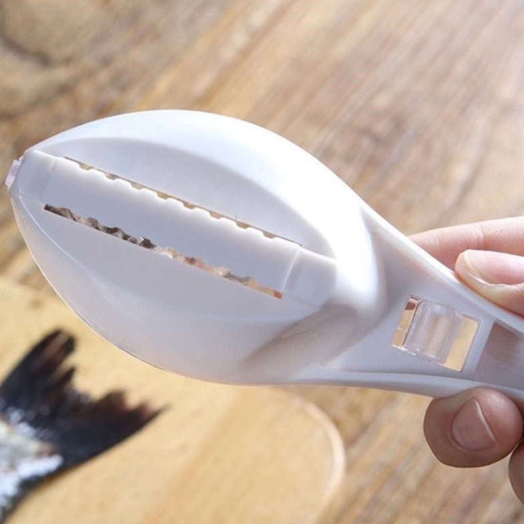 Raspador Removedor Descamador Tira Escama Com Lâmina e Coletor de Peixe com Reservatório