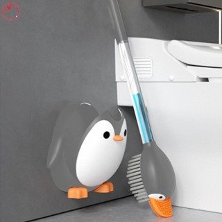 Escova Sanitária Em Forma De Pinguim De Silicone Com Saboneteira Dispensadora De Sabonete Limpador De Banheiro Wc Ferramentas De Limpeza DGE