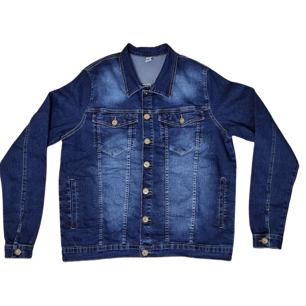 Jaqueta Jeans Masculina Plus Size Estonada GG Ao XGG Shyros