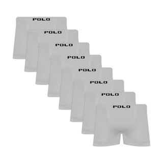 Kit 8 Cueca Box de Microfibra Polo Star Branco