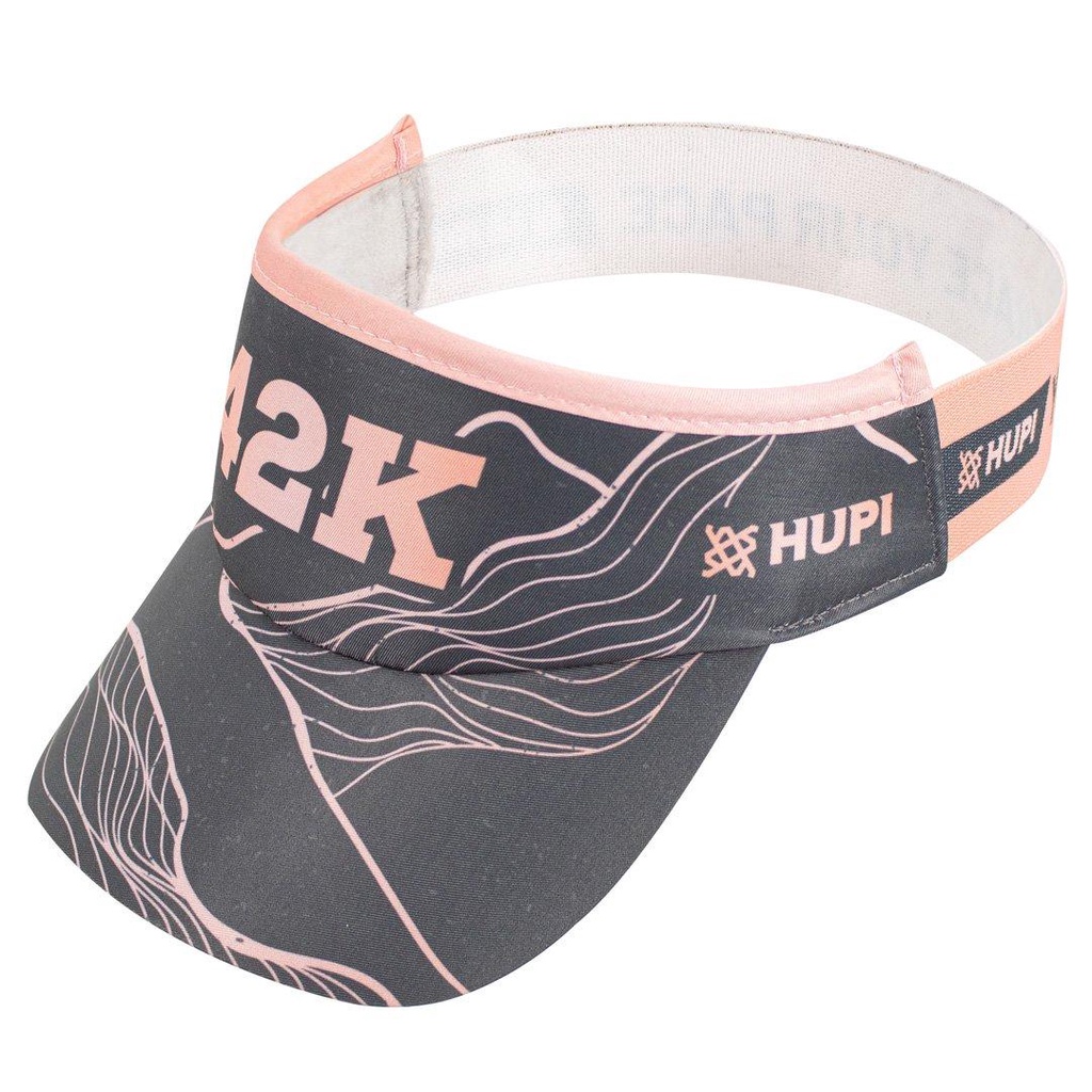 Viseira para Corrida HUPI 42k Ibira Preto e Rosa