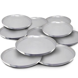 Kit Com 10 Formas Para Pizza 35cm ou 30cm ou 25cm - Tabuleiro de Pizza Alumínio