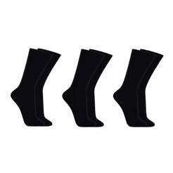 Kit C/3 Pares de Meias Sociais Algodão - Preto