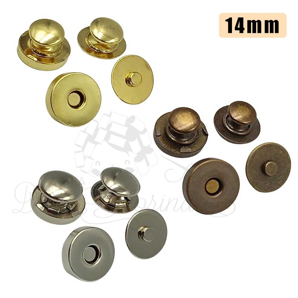 100unid Botão Magnético Rebite Duplo 14mm em Oferta na Shopee