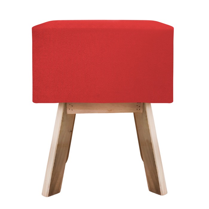 Puff Banqueta Quadrada Retrô Banquinho Suede - VERMELHO em Oferta na Shopee