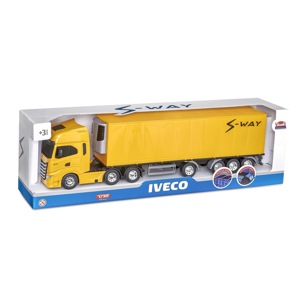 Caminhão Miniatura Iveco Carreta Bau Refrigerado S-way