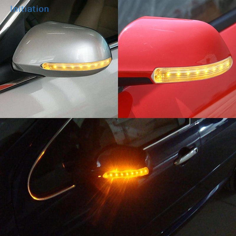 Iniciação 2Pcs Universal Soft Amber 9 SMD12V Lâmpada Indicadora De Espelho Retrovisor LED Para Carro