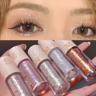 5 Cores Sombra Líquida Perolada Brilhante Deitada Destaque De Olhos Maquiagem Glitter À Prova D