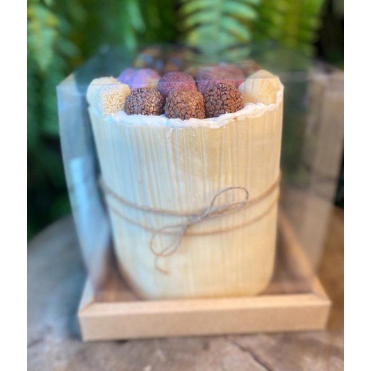 Caixa Bolo Kraft 17x17 com 5 un Assk Rizzo Confeitaria