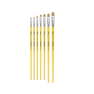 Kit 6 Pincel Tigre 151 Chato Lixado Para Pintura De Tecido