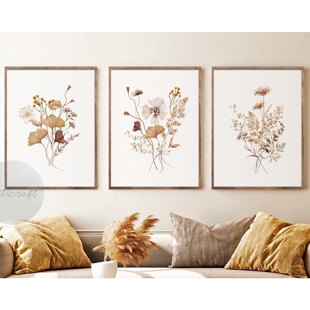 Quadro Decorativo Flores Botânico minimalista , decoração casa Quadro Decorativo Loja Minimalista t