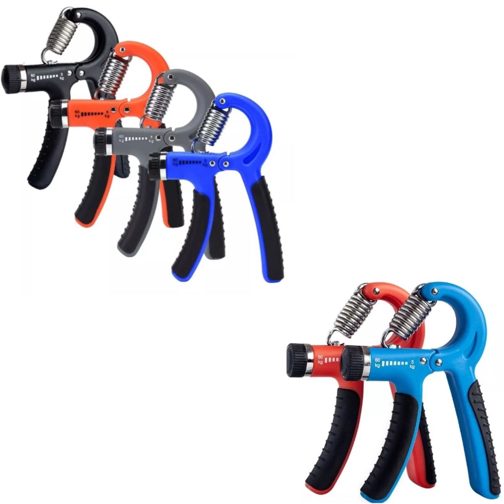 kit com 6 Hand Grip Com Ajuste 5kg Á 60kg Exercícios Para Mãos Funcionais Fisoterapia Alongamento