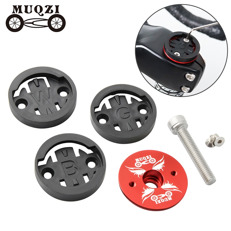 MUQZI Bike Computer Stem Top Cap Capa De Bicicleta Suporte Fixo Para Garmin Bryton Wahoo MTB Base Velocímetro De Estrada