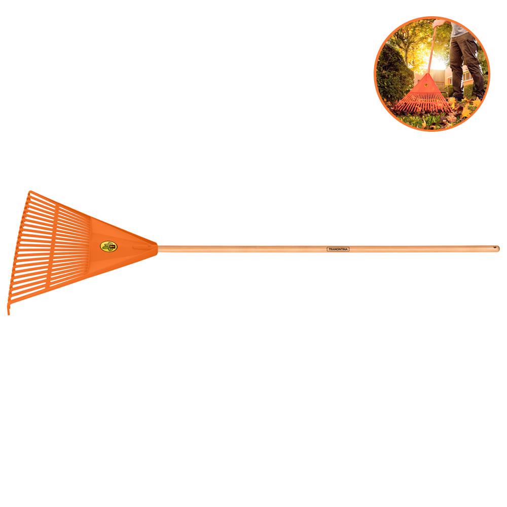 Vassoura Plástica de Jardim 22 Dentes com Cabo 120 CM TRAMONTINA - Home & Living
